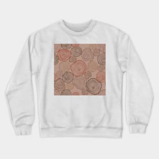 Wood Slice Pattern Crewneck Sweatshirt